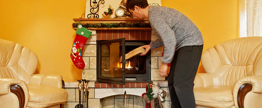 Rusted Metal Fireplace Restoration in Westchester, Florida